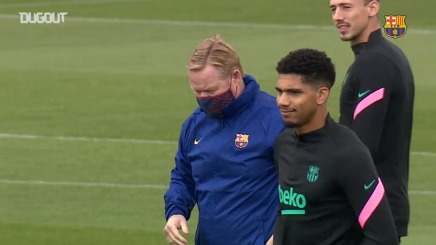 Barçelona's last training session ahead of Ferencváros